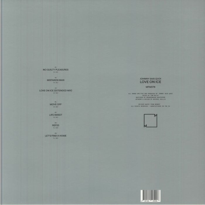 Johnny Sais Quoi – Love On Ice (LP, Music From Memory, 2025) Back Cover