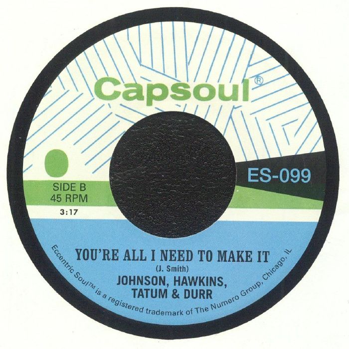 Johnson, Hawkins, Tatum & Durr – You Can't Blame Me (7", Numero Group, 2025) Back Cover