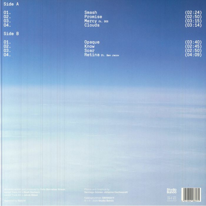 Jon Gravy – Opaque (12", Studio Bahöö, 2025) Back Cover