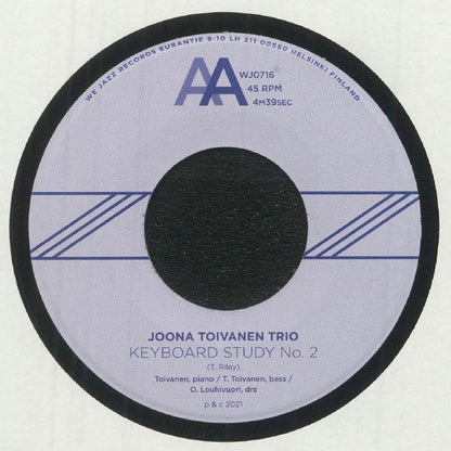 Joona Toivanen Trio – Except For / Keyboard Study No. 2  (7", We Jazz, 2021) Back Cover