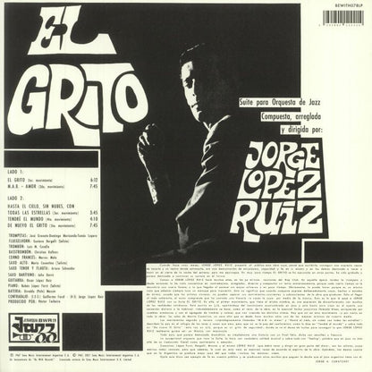 Jorge López Ruiz – El Grito Suite Para Orquesta De Jazz (LP, Sunset, Be With Records, 2021) Back Cover