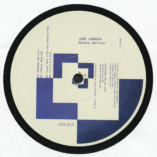 José Cabrera – Shadow Warrior (12", Apnea, 2026) Front Cover