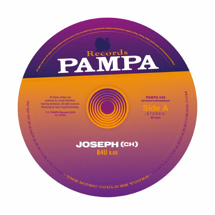 Joseph (CH) – B4U EP (12", Pampa, 2026) Front Cover