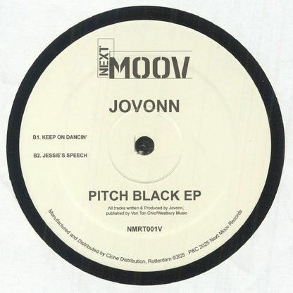 JoVonn – Pitch Black EP (12", Next Moov Records, 2025) Back Cover