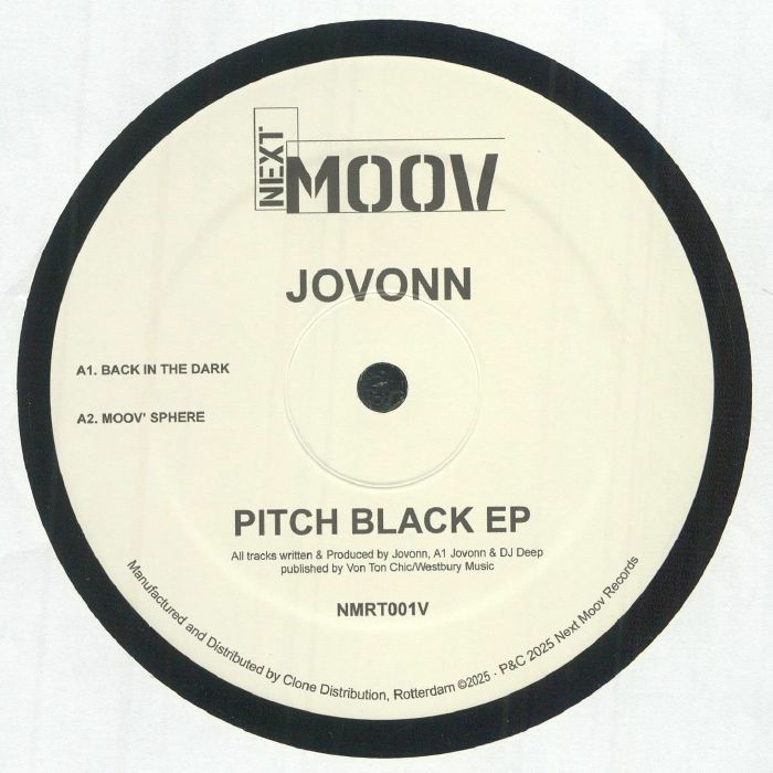 JoVonn – Pitch Black EP (12", Next Moov Records, 2025) Front Cover
