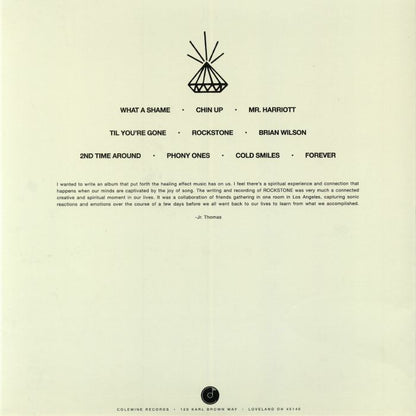 Jr. Thomas & The Volcanos – Rockstone (LP, Gatefold, Colemine Records, 2018) Back Cover
