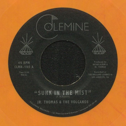 Jr. Thomas & The Volcanos – Sunk In The Mist / Lava Rock (7", Colemine Records, 2022) Front Cover