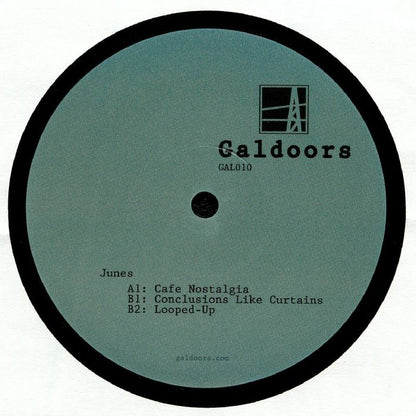Junes – Cafe Nostalgia (12", Galdoors, 2019) Back Cover