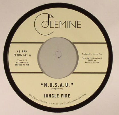 Jungle Fire – N.U.S.A.U. (7", Colemine Records, 2018) Front Cover