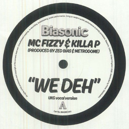 MC Fizzy Killa P – We Deh (7", Biasonic, 2026) Front Cover