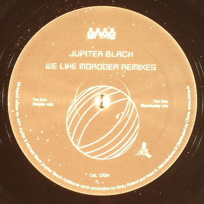 Jupiter Black – We Like Moroder Remixes (12", Clone, 2007) Front Cover