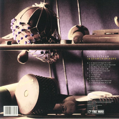 Kaidi Tatham – In Search Of Hope (2x12", Gatefold, First Word Records, 2020) Back Cover