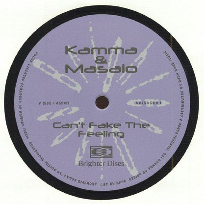 Kamma & Masalo – Can't Fake The Feeling (12", Brighter Discs, 2026) Front Cover