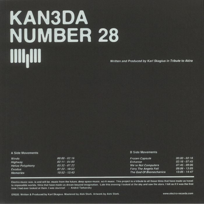 Kan3Da – Number 28 (12", Green, Electro Records, 2022) Front Cover