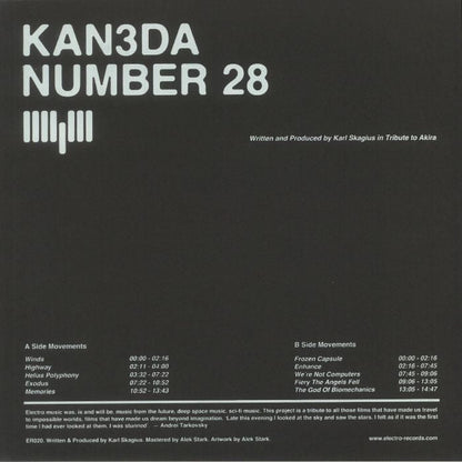 Kan3Da – Number 28 (12", Green, Electro Records, 2022) Front Cover