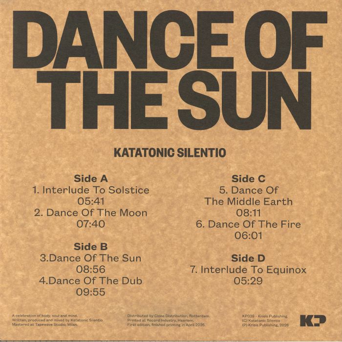 Katatonic Silentio – Dance of the Sun (2x12", Krisis Publishing, 2026) Back Cover
