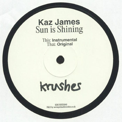 Kaz James – Sun is Shining (12", Krushes, 2024) Back Cover