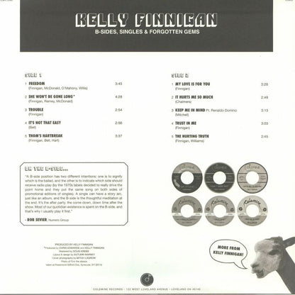 Kelly Finnigan – B-Sides, Singles & Forgotten Gems (LP, Colemine Records, 2026) Back Cover