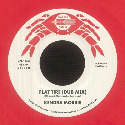Kendra Morris – Flat Tire (7", Karma Chief Records, 2026) Back Cover