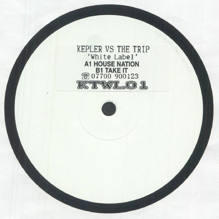 Kepler vs The Trip – White Label (12", Not On Label, 2026) Front Cover