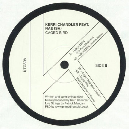 Kerri Chandler Nae (SA) – Caged Bird (12", Kaoz Theory, 2024) Back Cover