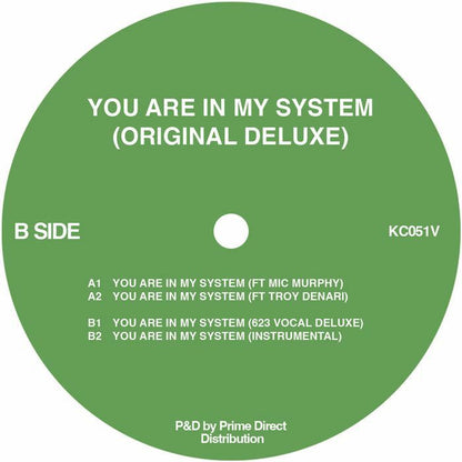 Kerri Chandler – You Are In My System (Original Deluxe) (12", Kerri Chandler, 2026) Back Cover
