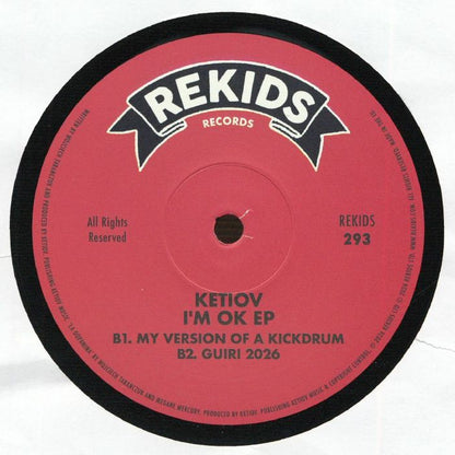 KETIOV – I’m OK EP (12", REKIDS, 2026) Back Cover