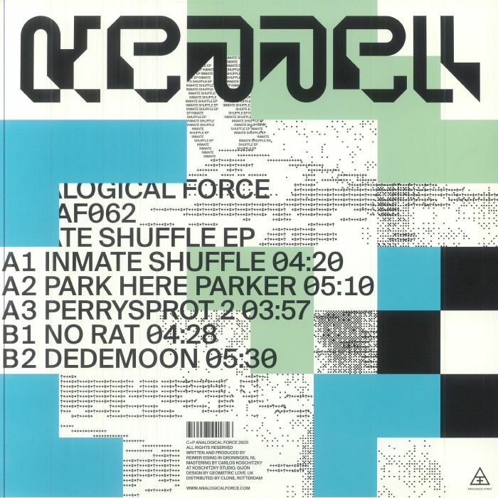 Kettel – Inmate Shuffle EP (12", Analogical Force, 2025) Back Cover