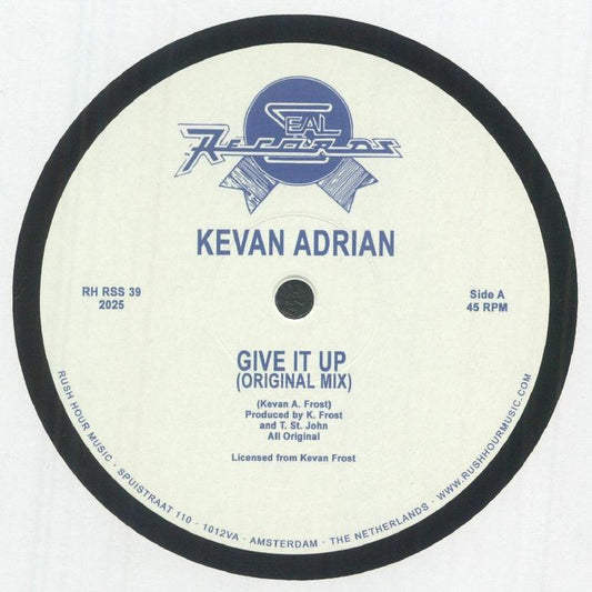 Kevan Adrian – Give It Up (12", Rush Hour, 2026) Front Cover