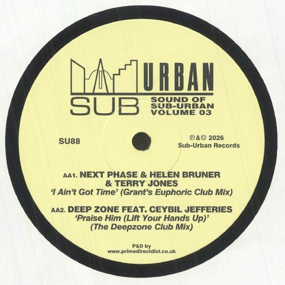 Key To Life / Lee Genesis / Next Phase / Helen Bruner / Terry Jones / Deep Zone – The Sound Of Sub Urban Volume 3 (12", Suburban, 2026) Back Cover