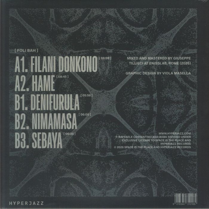 Khalab / Baba Sissoko – Foli Bah (LP, Hyperjazz, 2026) Back Cover