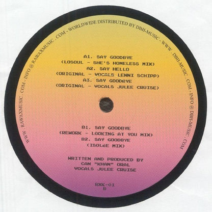 Khan Feat. Julee Cruise – Say Goodbye (12", Rawax, 2025) Back Cover