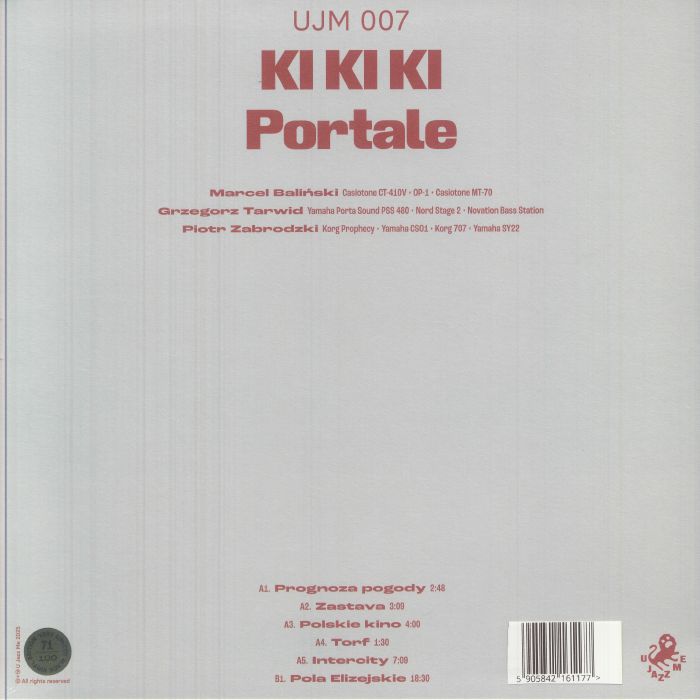 Ki Ki Ki – Portale (LP, U Jazz Me, 2025) back cover