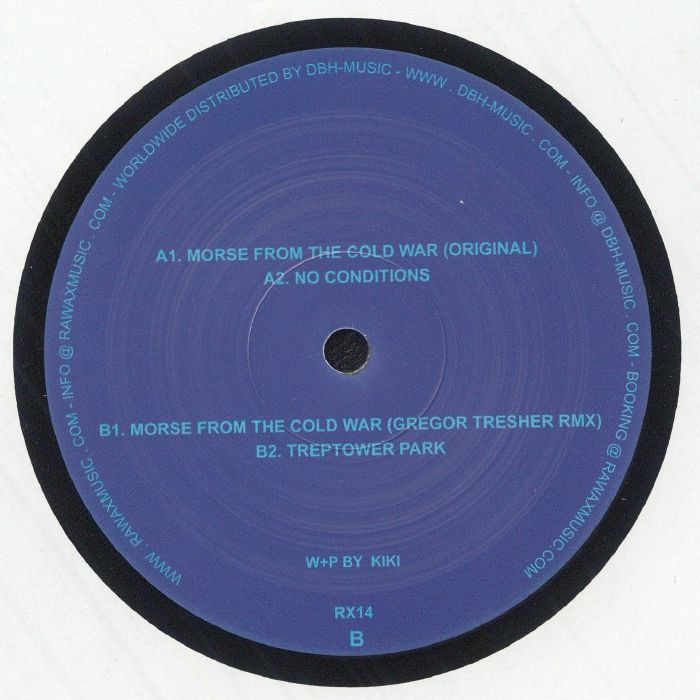 Kiki presents Dieter Schmidt – Morse Code From The Cold War (12", Rawax, 2025) Back Cover