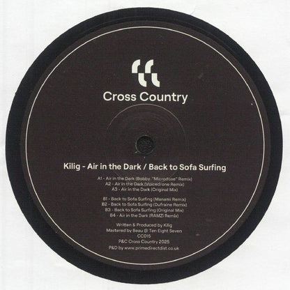 Kilig – Air in the Dark / Back to Sofa Surfing (12", Cross Country, 2025) Front Cover