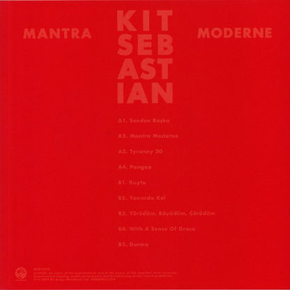 Kit Sebastian – Mantra Moderne (LP, Mr Bongo, 2019) Back Cover
