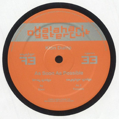 Klon Dump – As Soon As Possible (12", Kalahari Oyster Cult, 2025) Front Cover