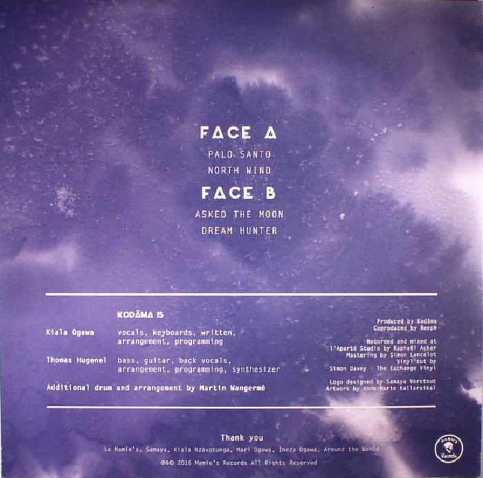 Kodama – Palo Santo (12", Mamie's, 2017) Back Cover