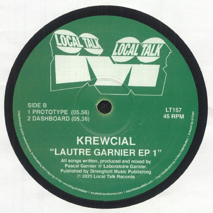 Krewcial – Lautre Garnier EP 1 (12", Local Talk, 2025) back cover
