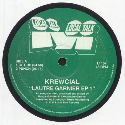 Krewcial – Lautre Garnier EP 1 (12", Local Talk, 2025) front cover