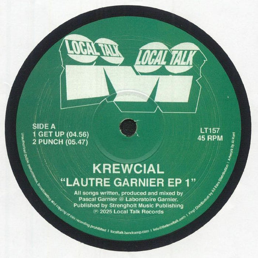 Krewcial – Lautre Garnier EP 1 (12", Local Talk, 2025) front cover