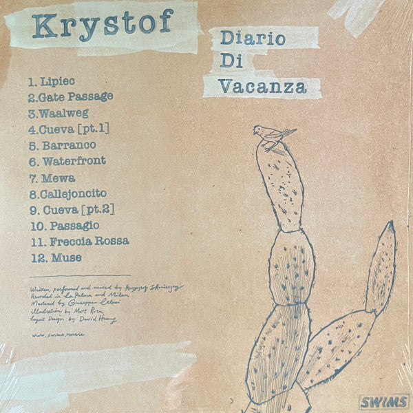 Krystof – Diario Di Vacanza (LP, SWIMS, 2025) Back Cover