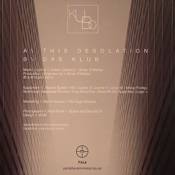Kubo – This Desolation (7", Peripheral Minimal, 2014) Back Cover