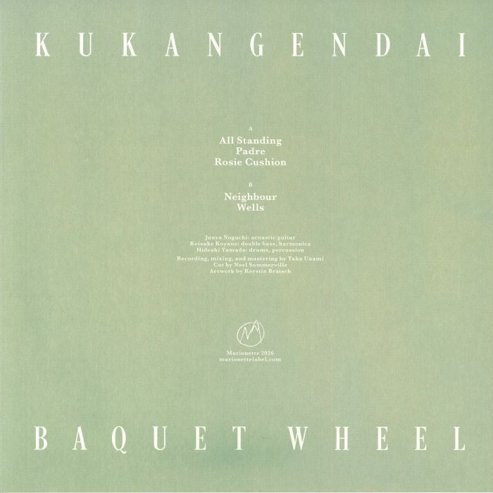 Kukangendai – Baquet Wheel (LP, 180g, Marionette, 2026) Back Cover