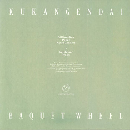 Kukangendai – Baquet Wheel (LP, 180g, Marionette, 2026) Back Cover