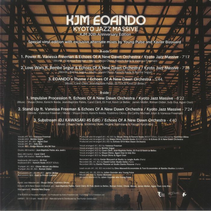 Kyoto Jazz Massive – KJM EOANDO (KJM 30th Anniversary Edition) (LP, Le Nouveau Pretexte, 2025) Back Cover