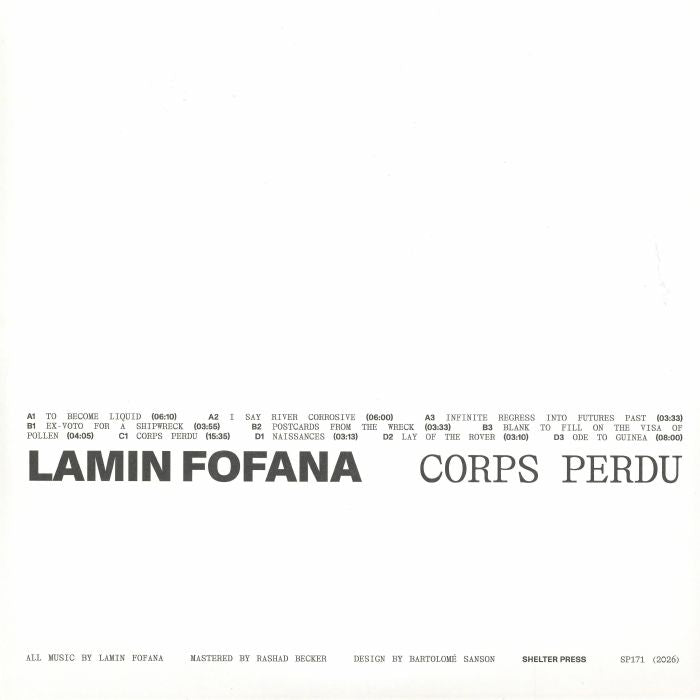 Lamin Fofana – Corps Perdu (2xLP, Shelter Press, 2026) Back Cover