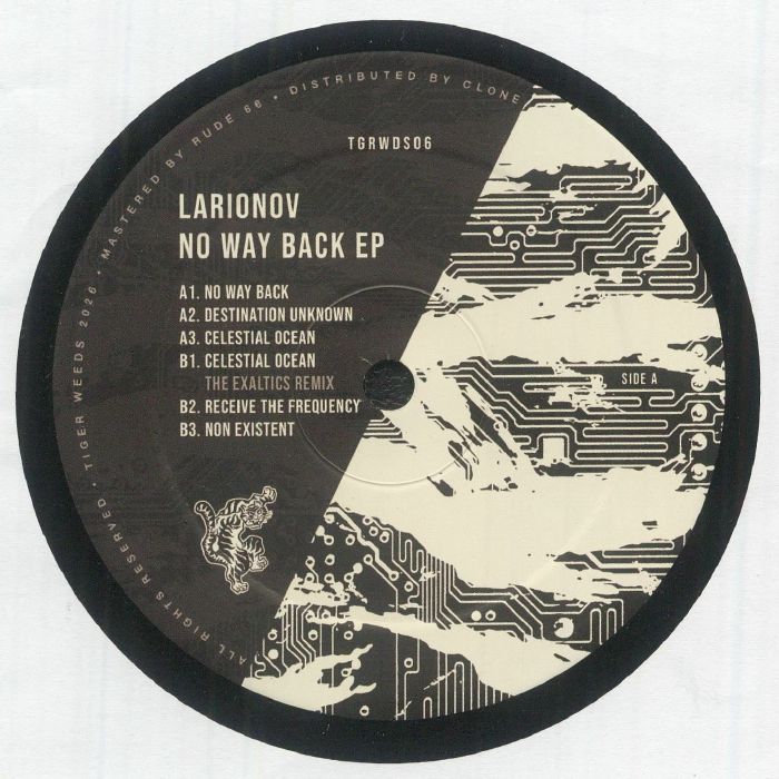 Larionov – No Way Back EP (12", Tiger Weeds, 2026) Front Cover