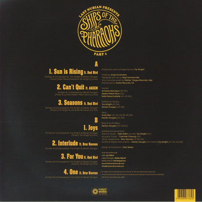 Last Nubian – Last Nubian Presents: Ships Of The Pharaohs Part 1 (12", First Word, 2026) Back Cover
