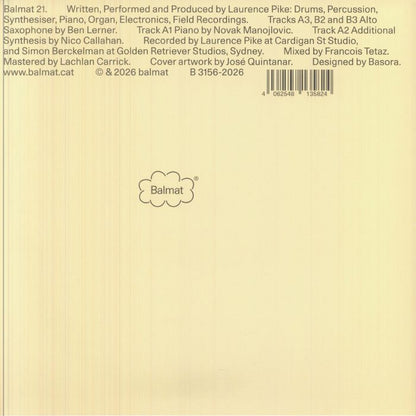 Laurence Pike – Possible Utopias For Jazz Quintet (LP, Balmat, 2026) Back Cover